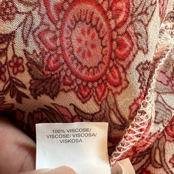 Lucky Brand Women’s Floral Print Blouse, 100% Viscose, Size S - Picture 13 of 13